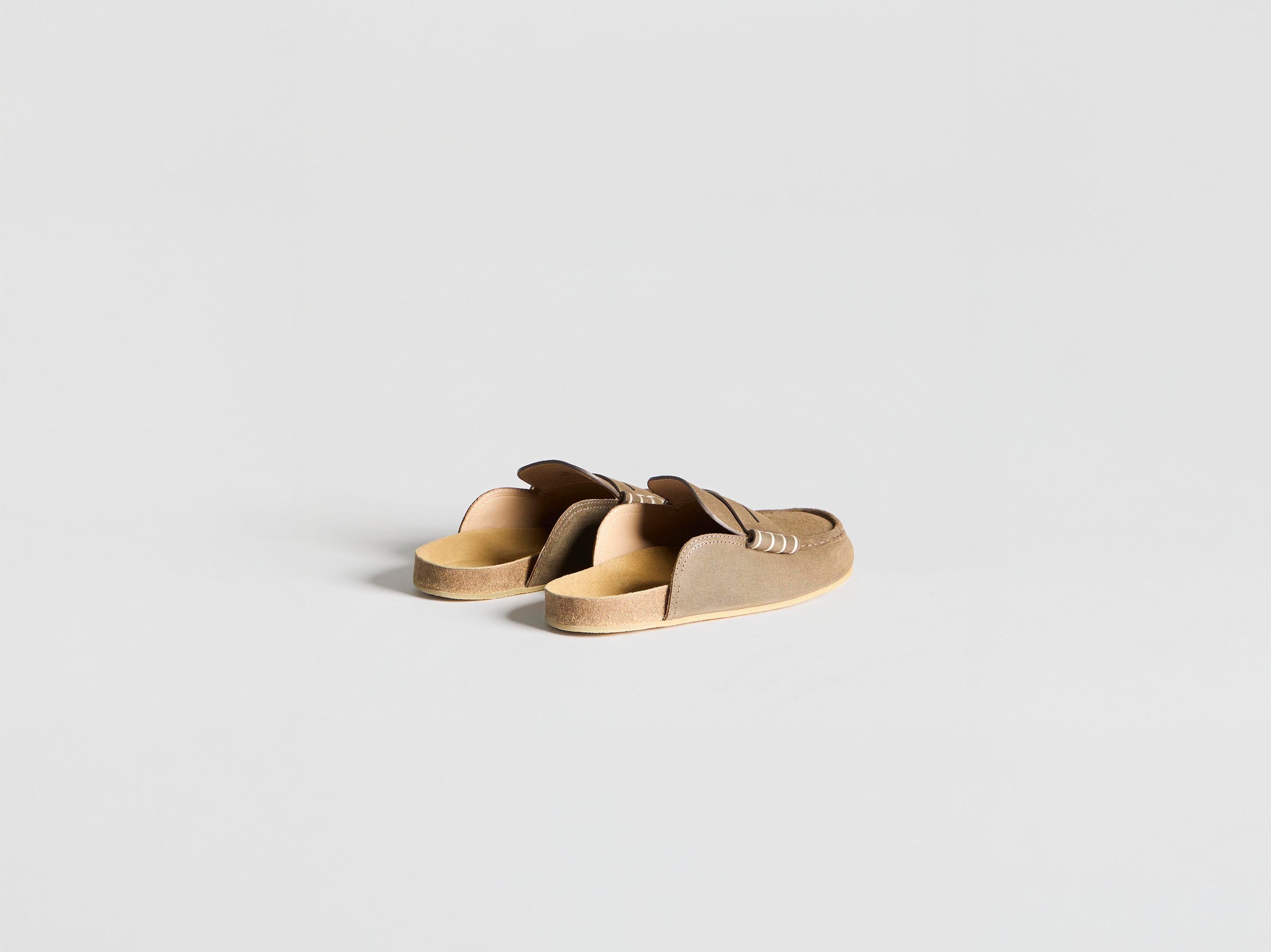 MENS STITCH LOAFER IN DARK TAUPE