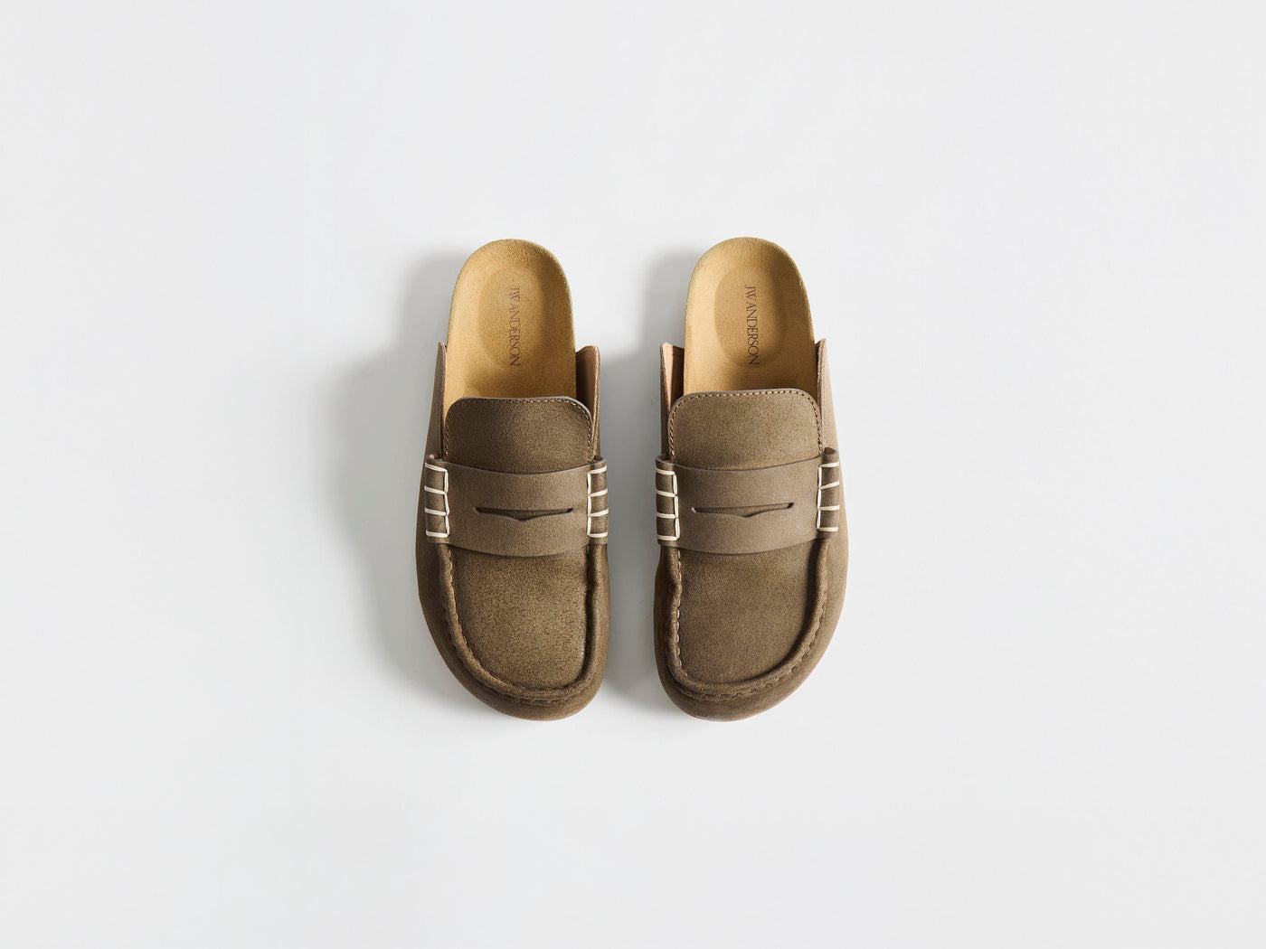 MENS STITCH LOAFER IN DARK TAUPE