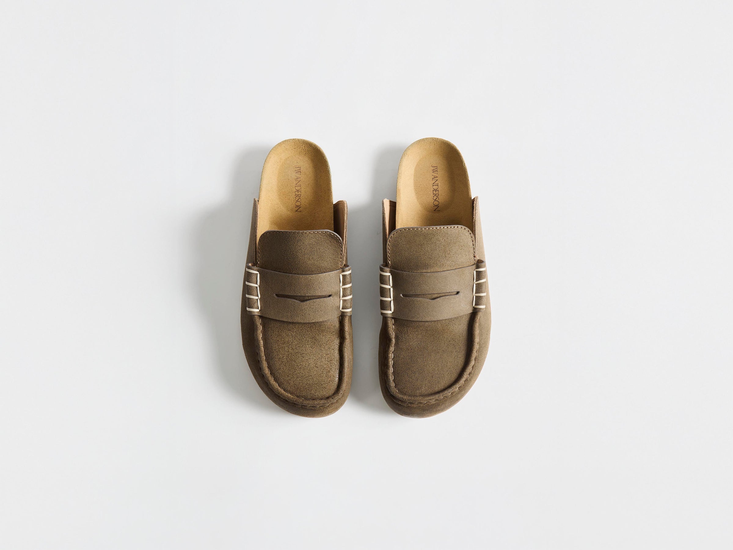 MENS STITCH LOAFER IN DARK TAUPE