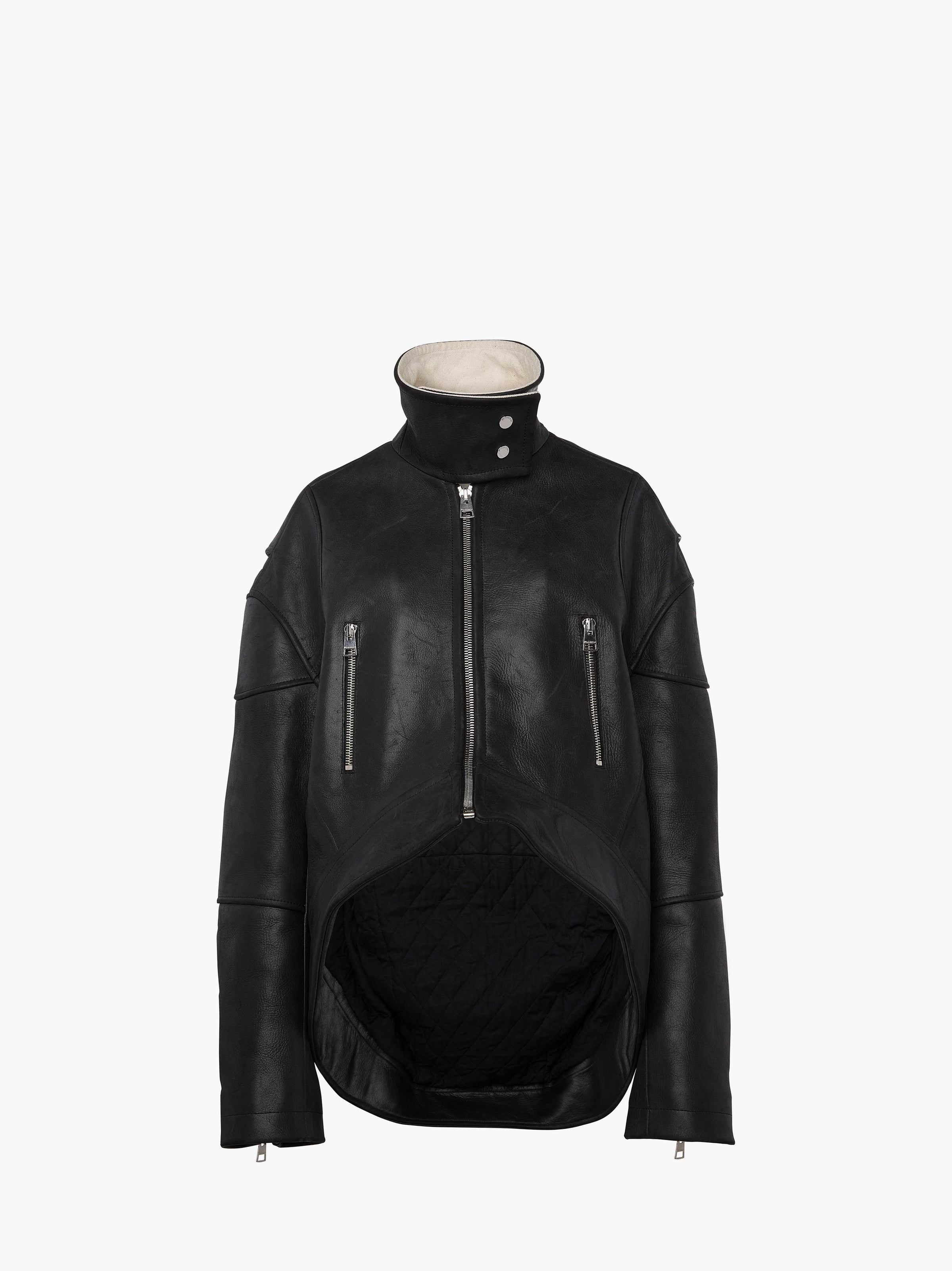 CL_CURVED HEM HIGH NECK JACKET - BLACK_LJ0042LT0104