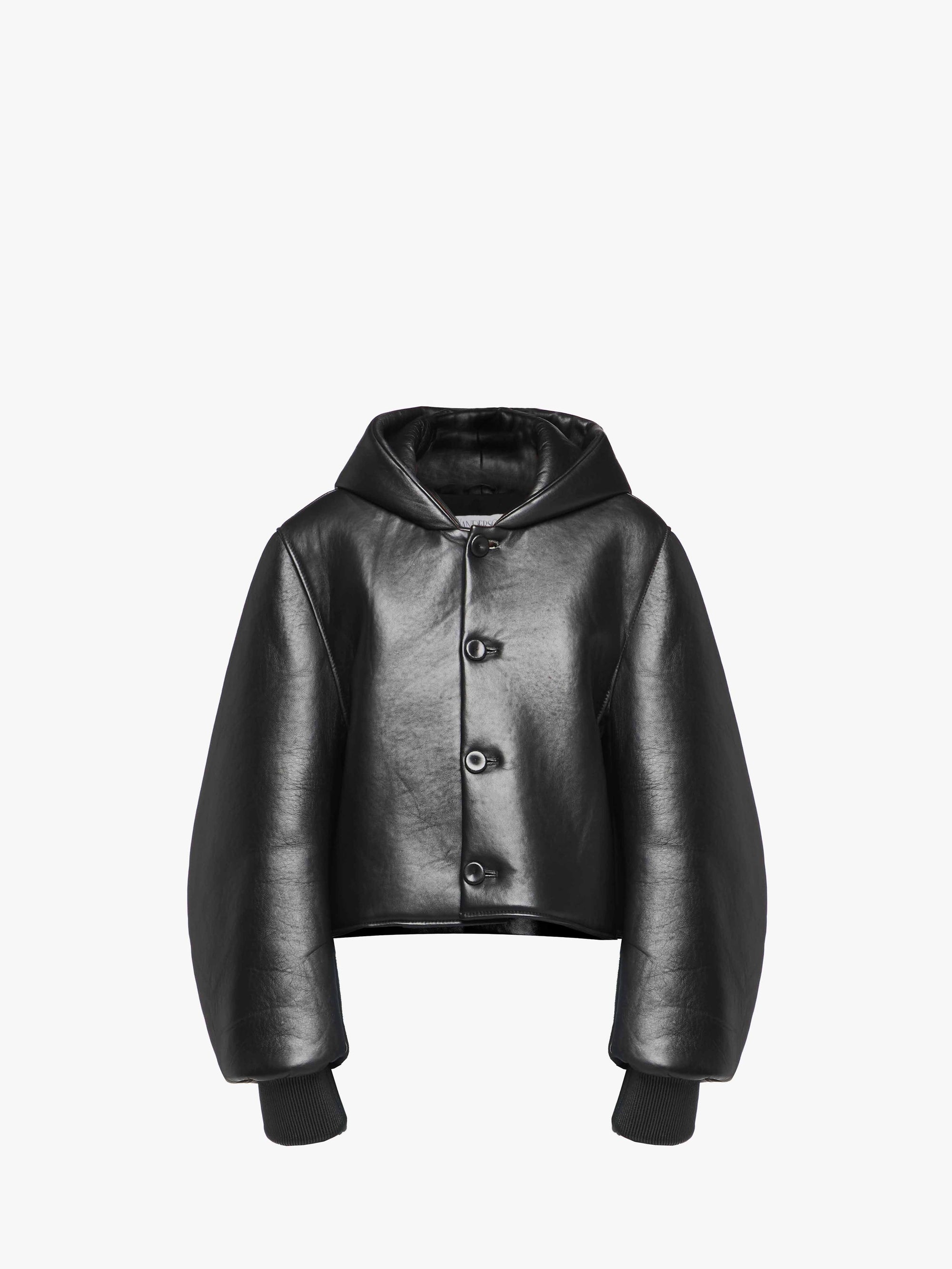 CROPPED HOODED BLOUSON JACKET