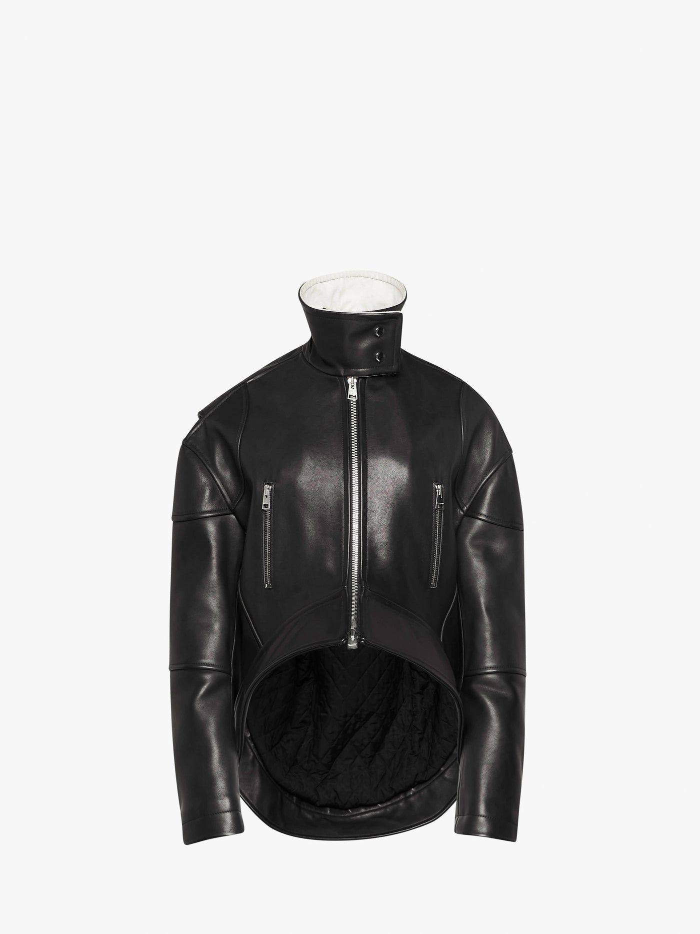 CL_CURVED HEM HIGH NECK JACKET - BLACK_LJ0046LT0117
