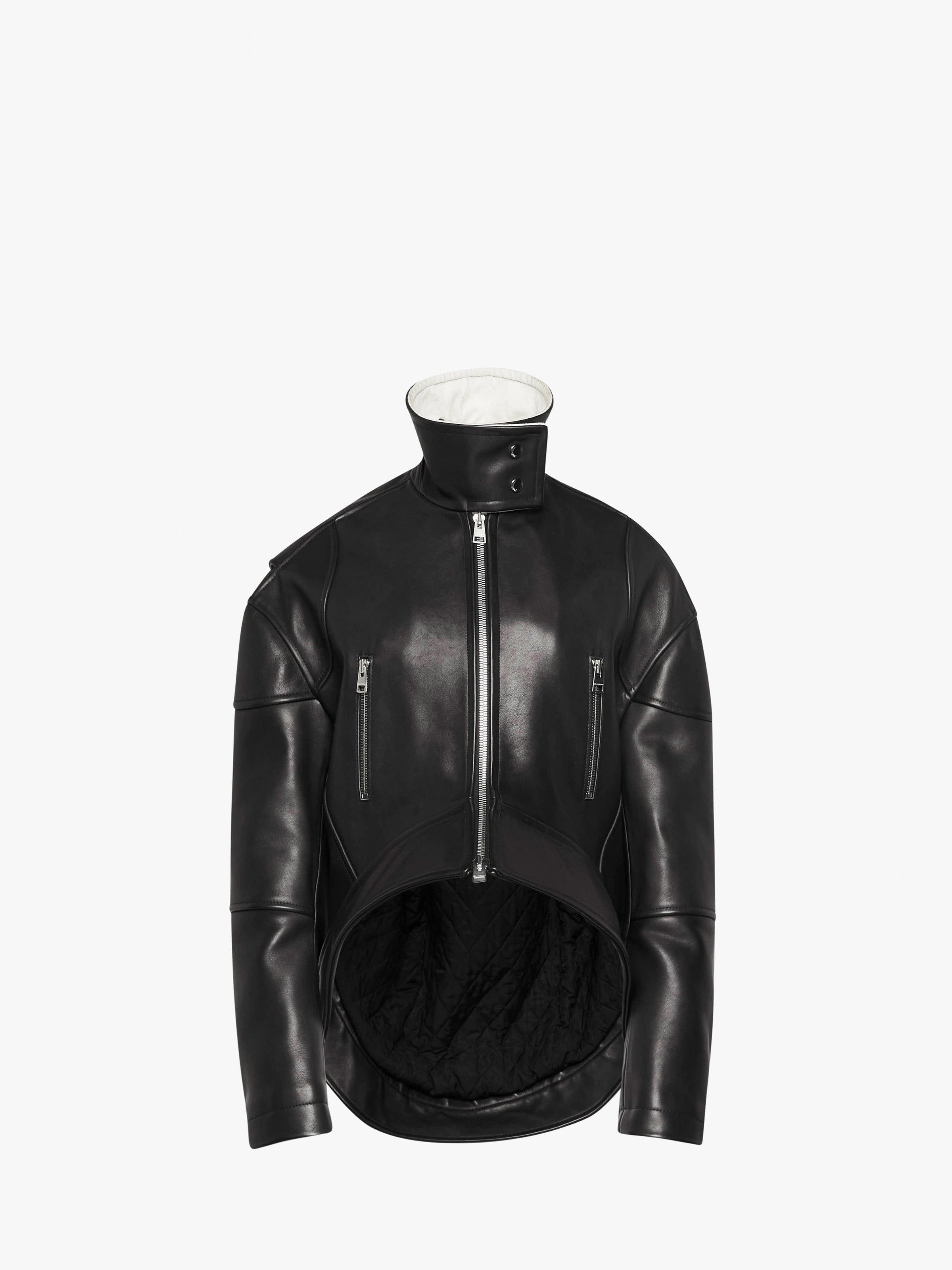 CL_CURVED HEM HIGH NECK JACKET - BLACK_LJ0047LT0117