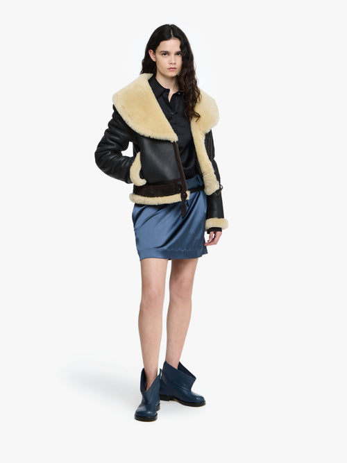LEATHER AVIATOR JACKET