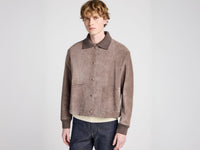 MENS SUEDE JACKET IN MOUSE GREY