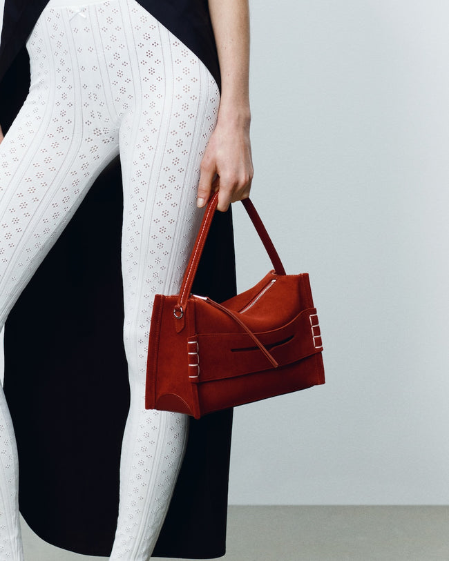 LOAFER BAG IN RUST SUEDE