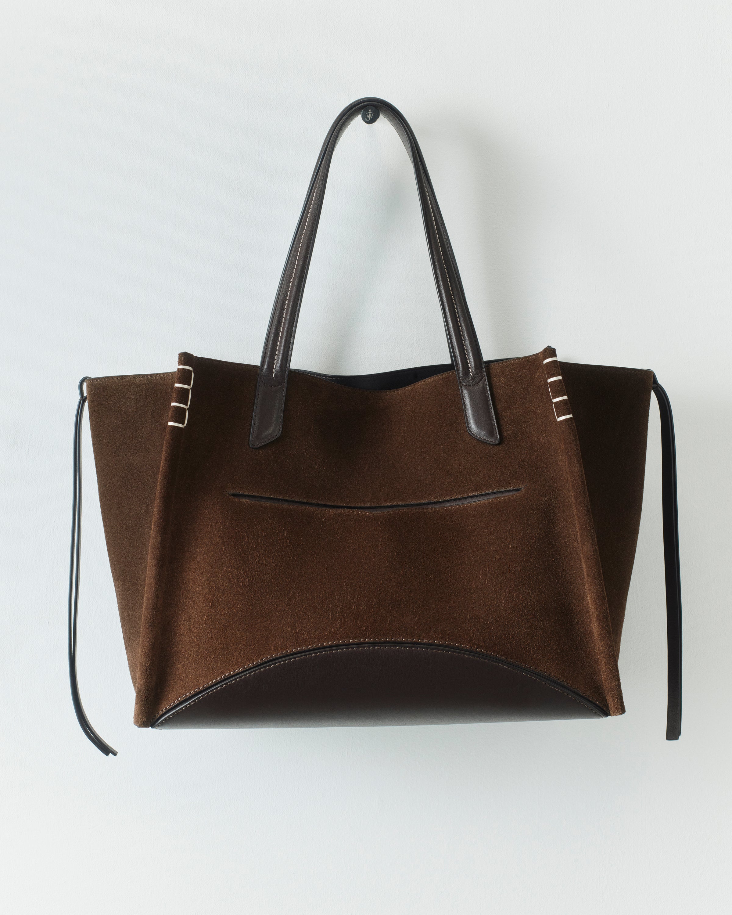 LOAFER CABAS BAG IN BROWN SUEDE