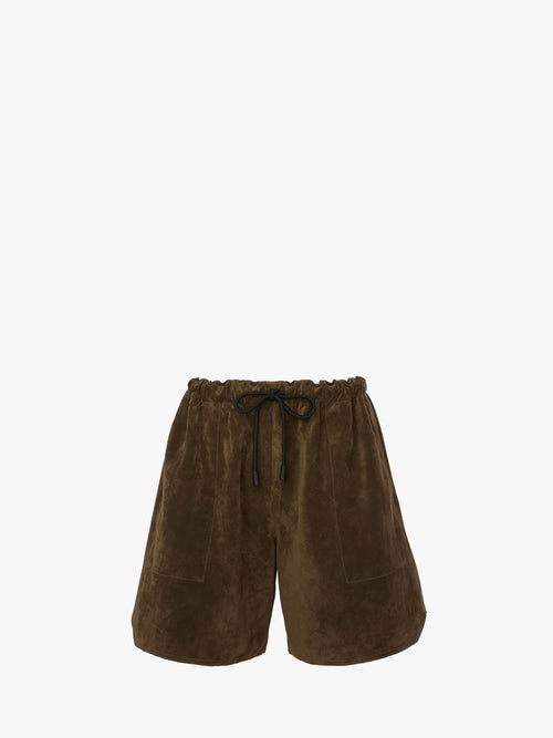 DRAWSTRING LEATHER SHORTS