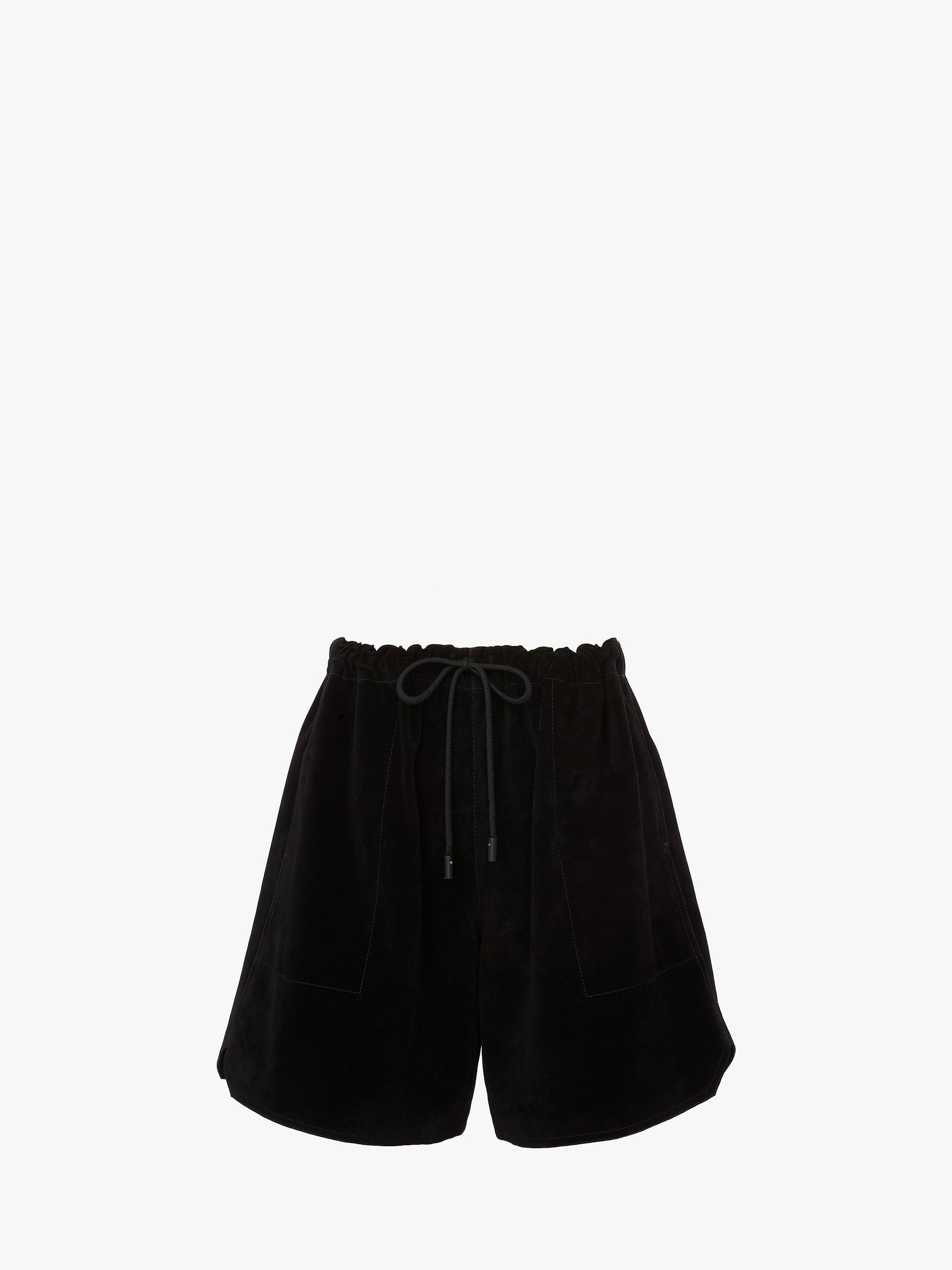 DRAWSTRING LEATHER SHORTS