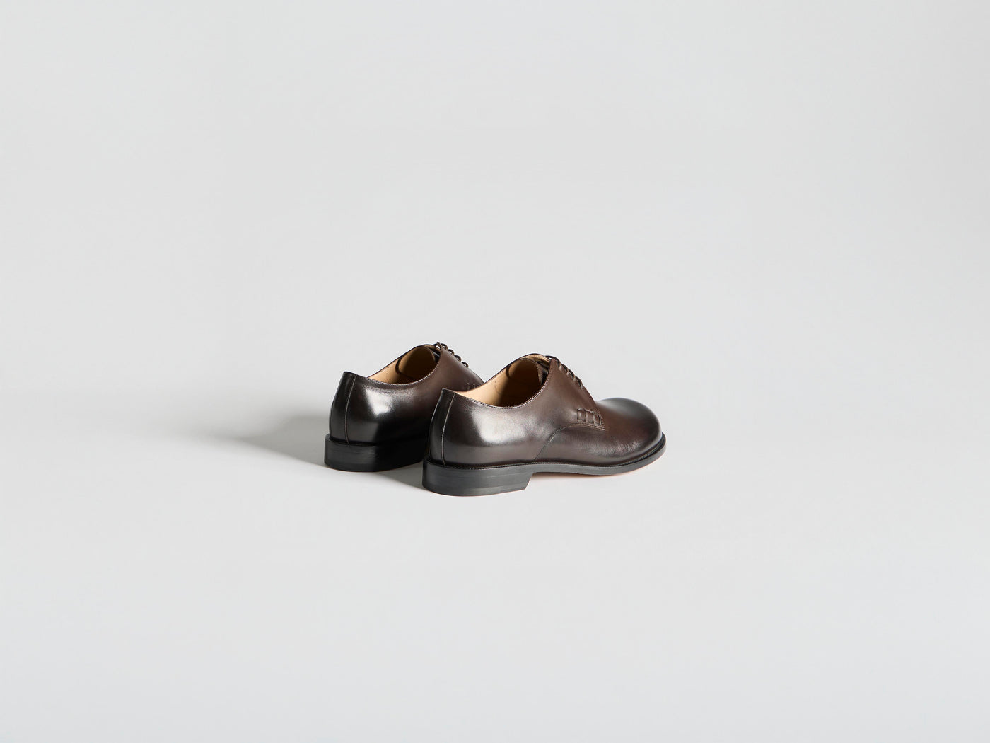 MENS LOAFER DERBY SHOE IN CHOCOLATE BROWN