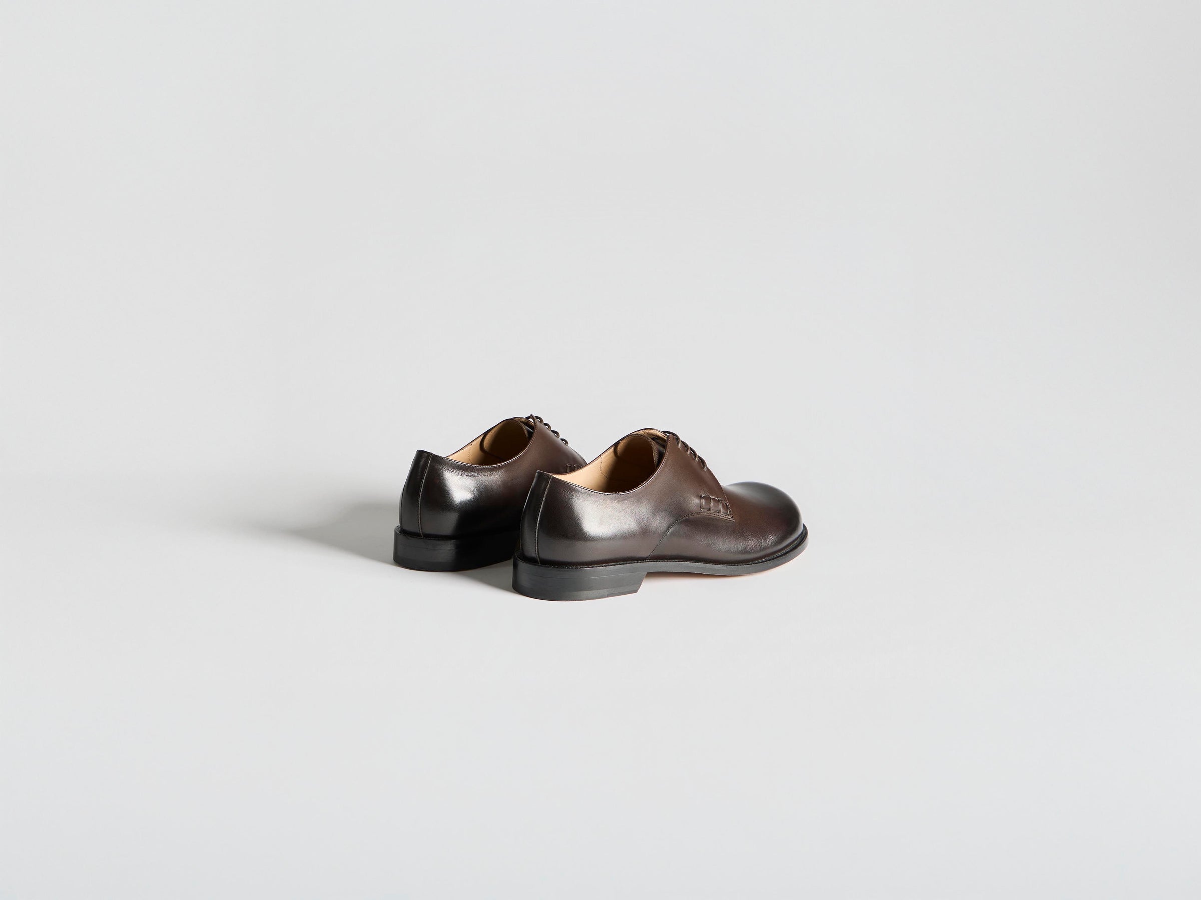 MENS LOAFER DERBY SHOE IN CHOCOLATE BROWN