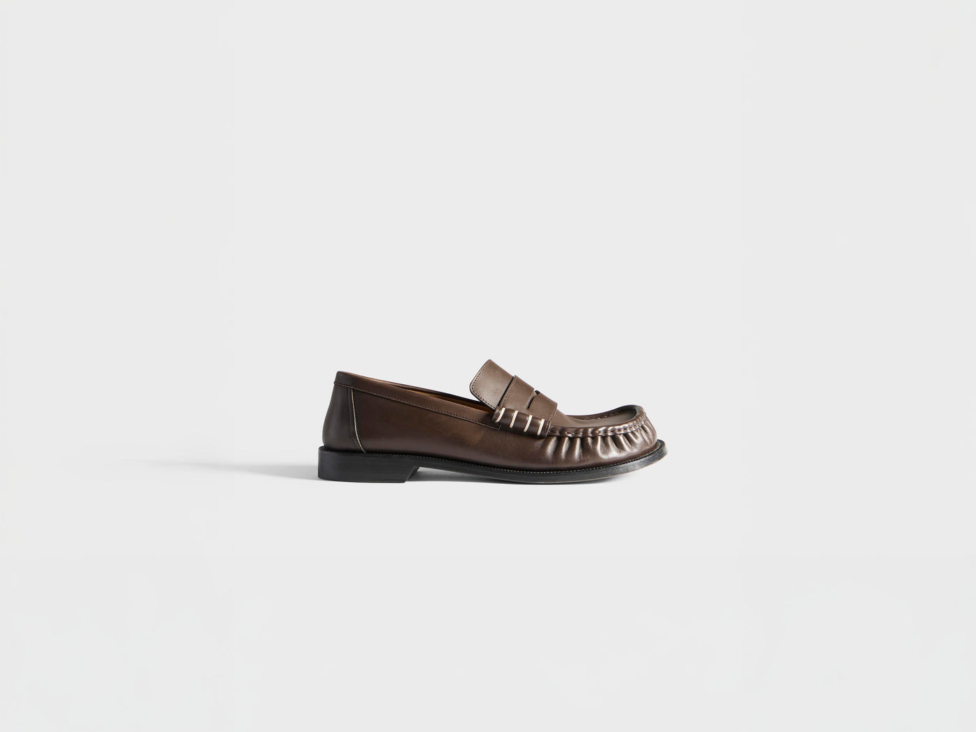 MENS LOAFER MOCCASINS IN CHOCOLATE BROWN