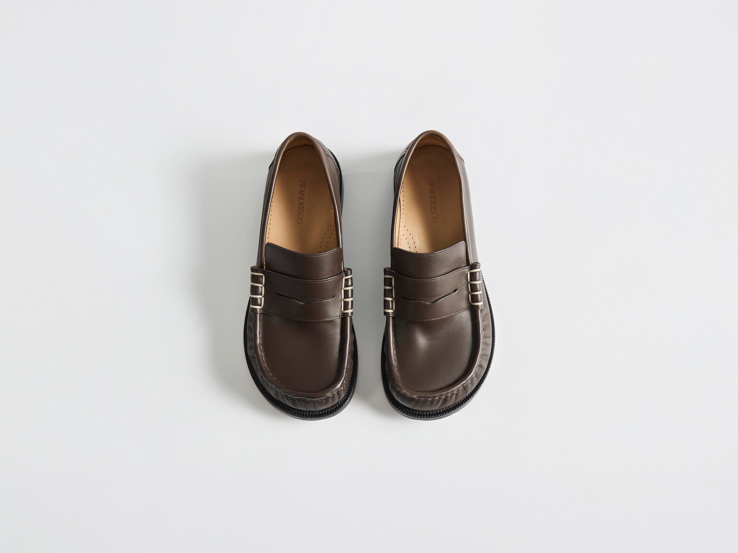 MENS LOAFER MOCCASINS IN CHOCOLATE BROWN