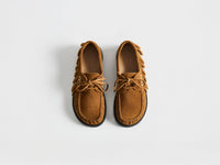 MENS LOAFER RUFFLE SUEDE BOAT SHOES IN CARAMEL