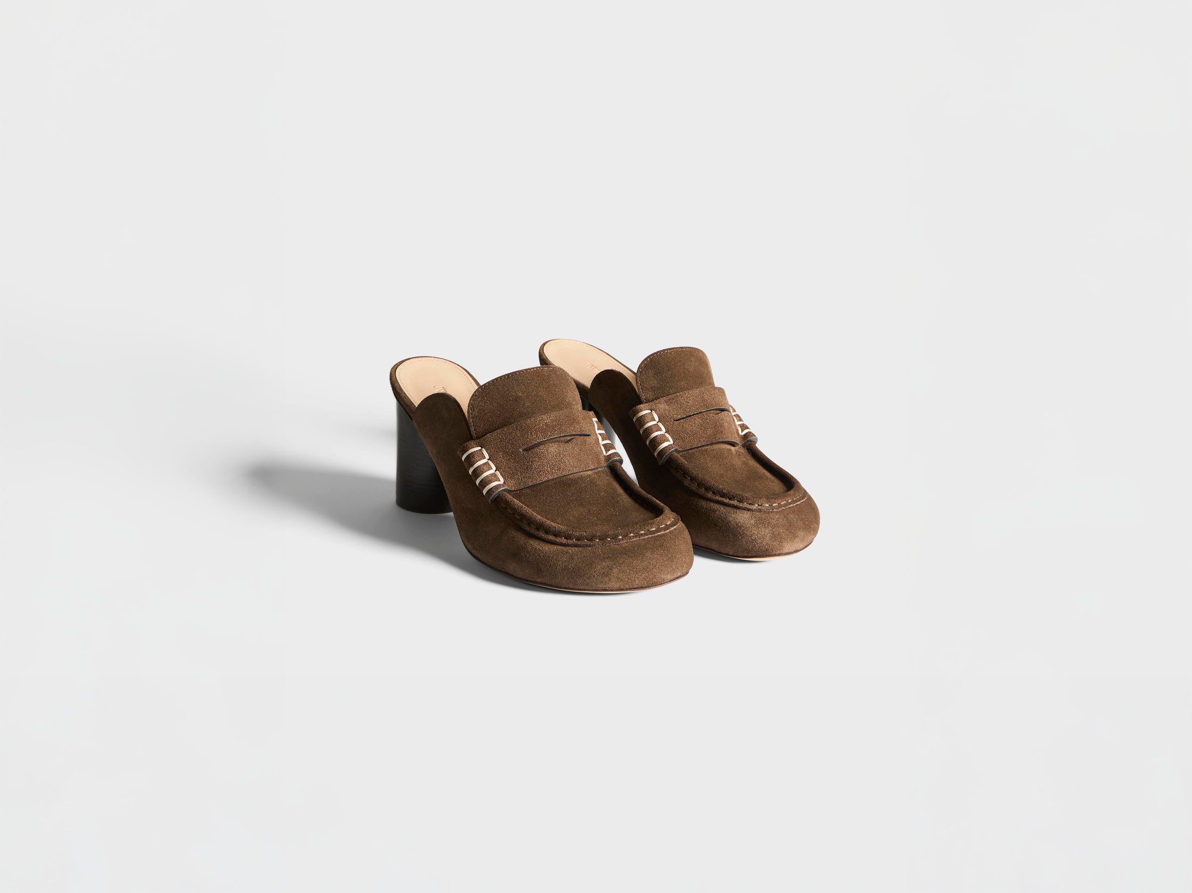 WOMENS LOAFER MULE SANDAL IN BROWN