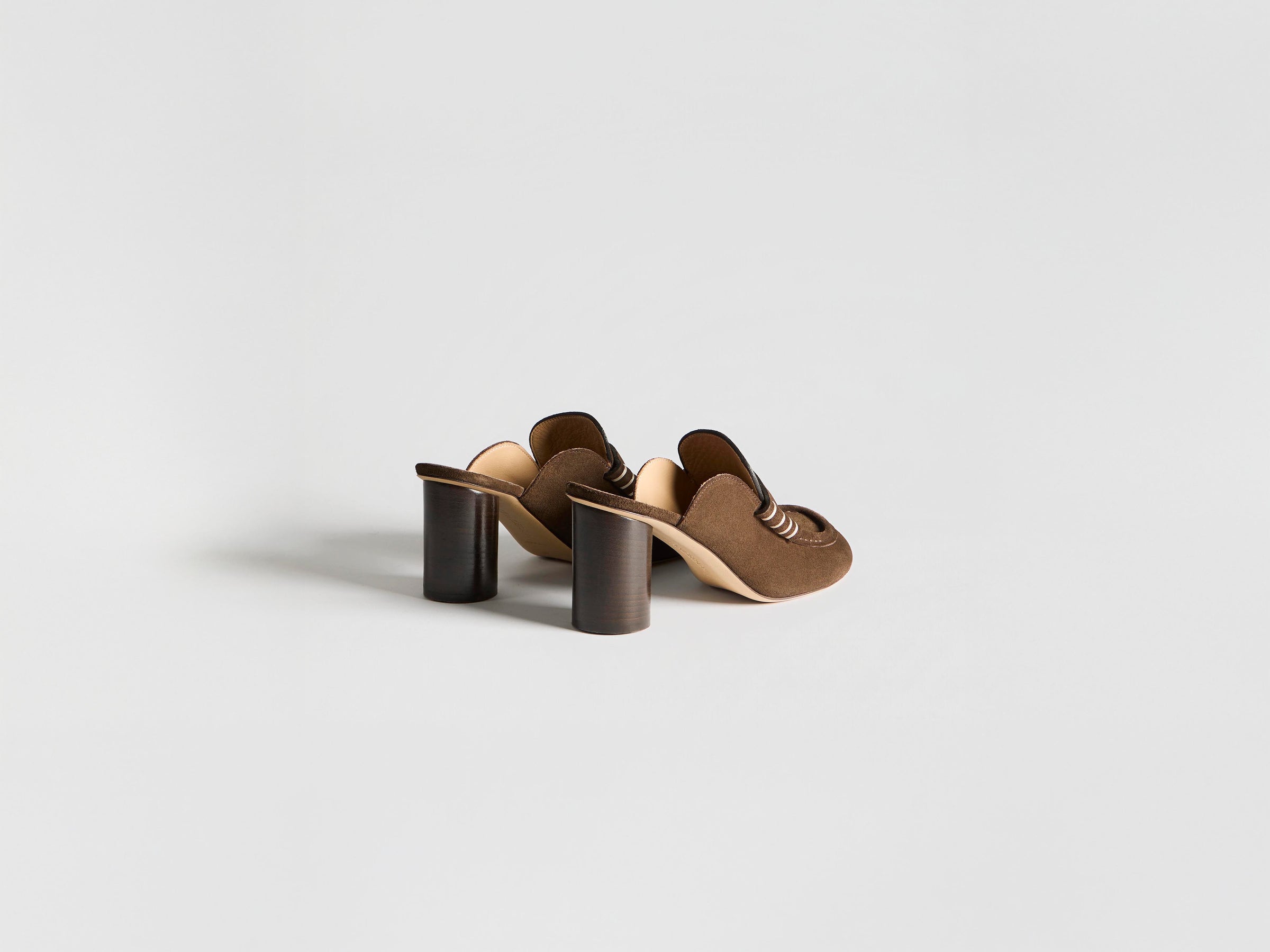 WOMENS LOAFER MULE SANDAL IN BROWN