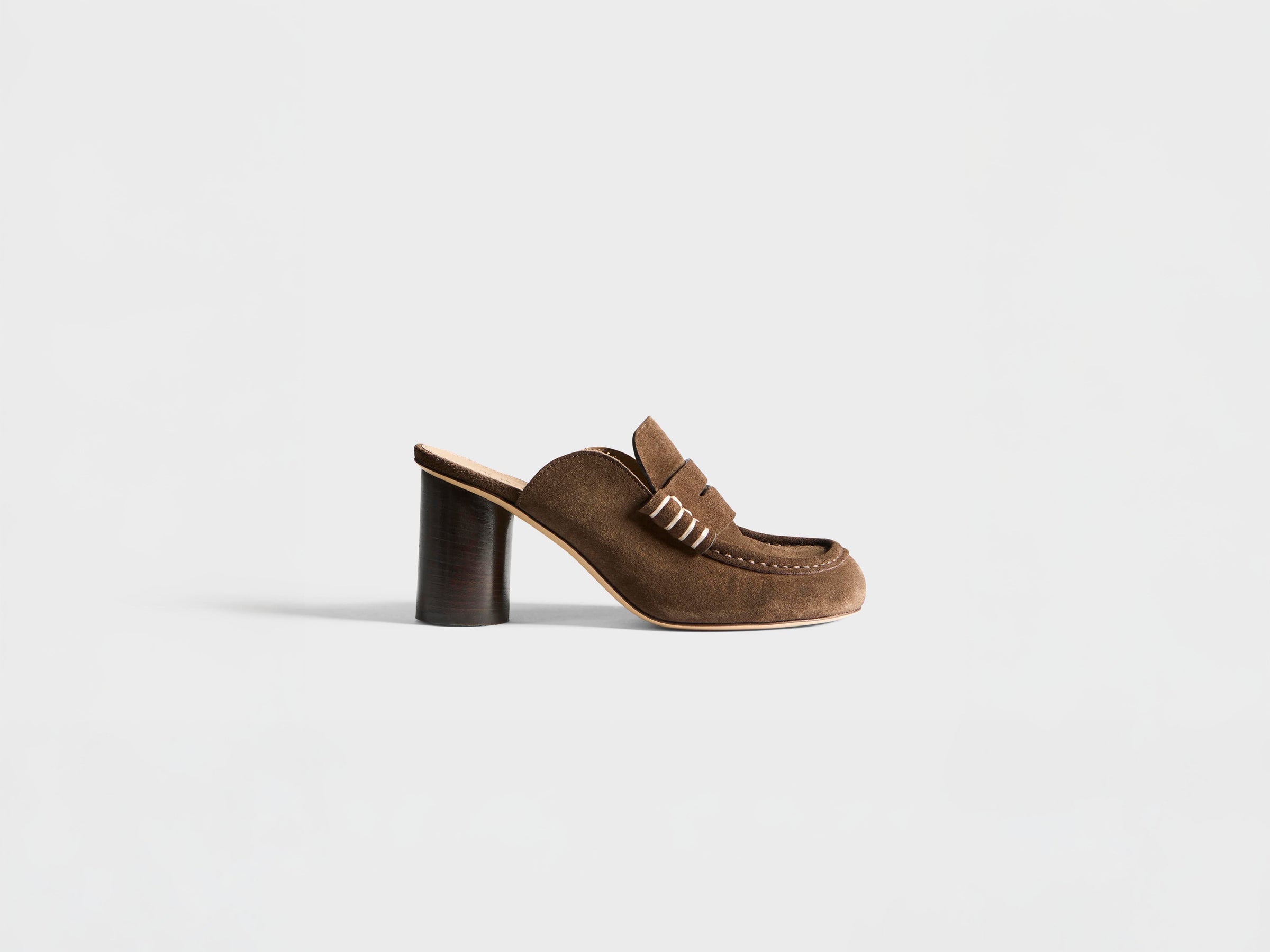 WOMENS LOAFER MULE SANDAL IN BROWN
