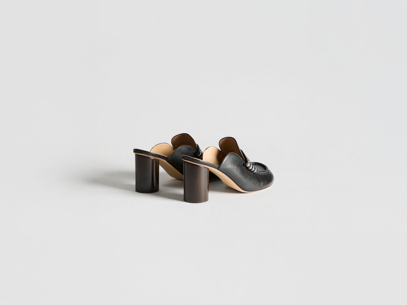WOMENS LOAFER MULE SANDAL IN BLACK