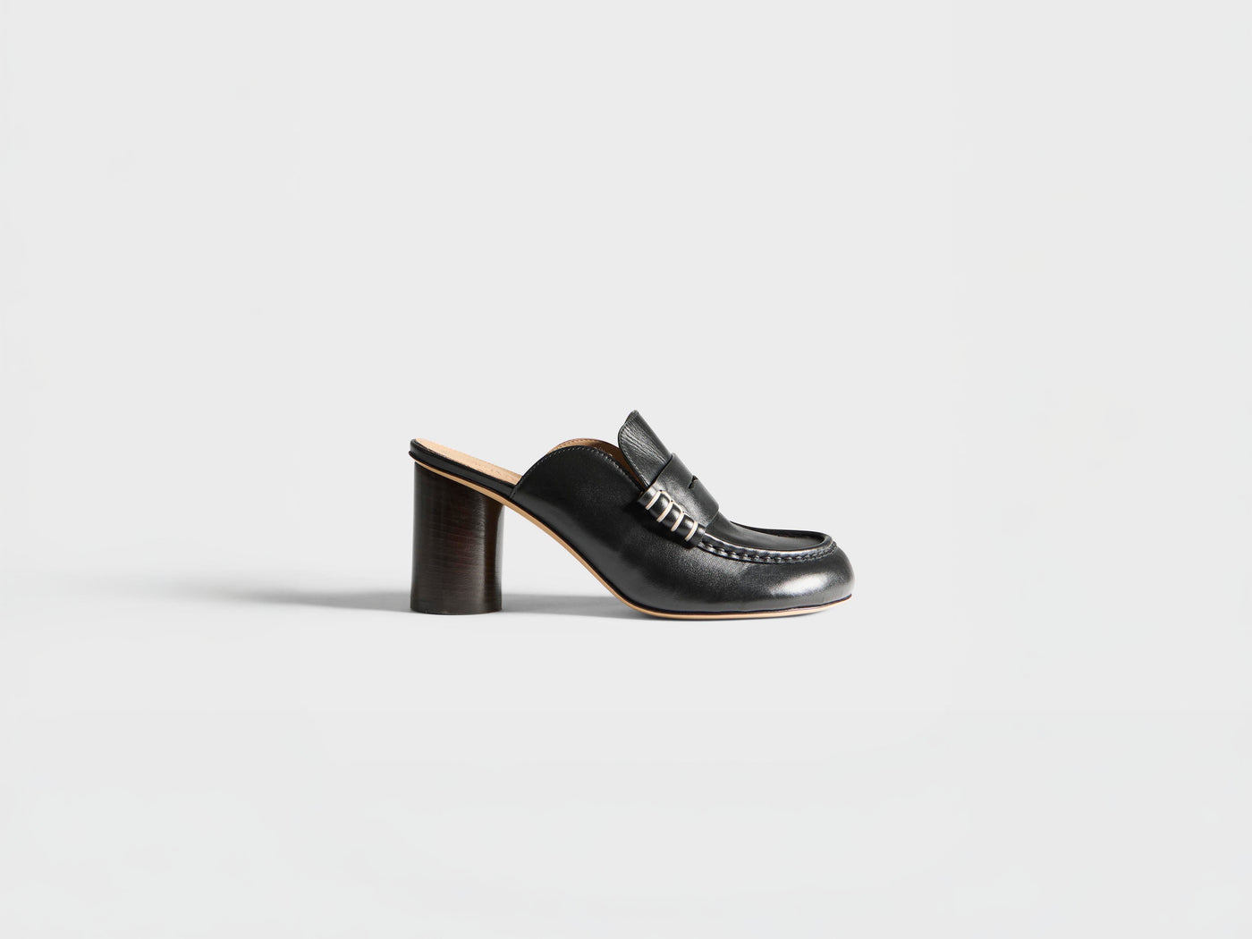WOMENS LOAFER MULE SANDAL IN BLACK