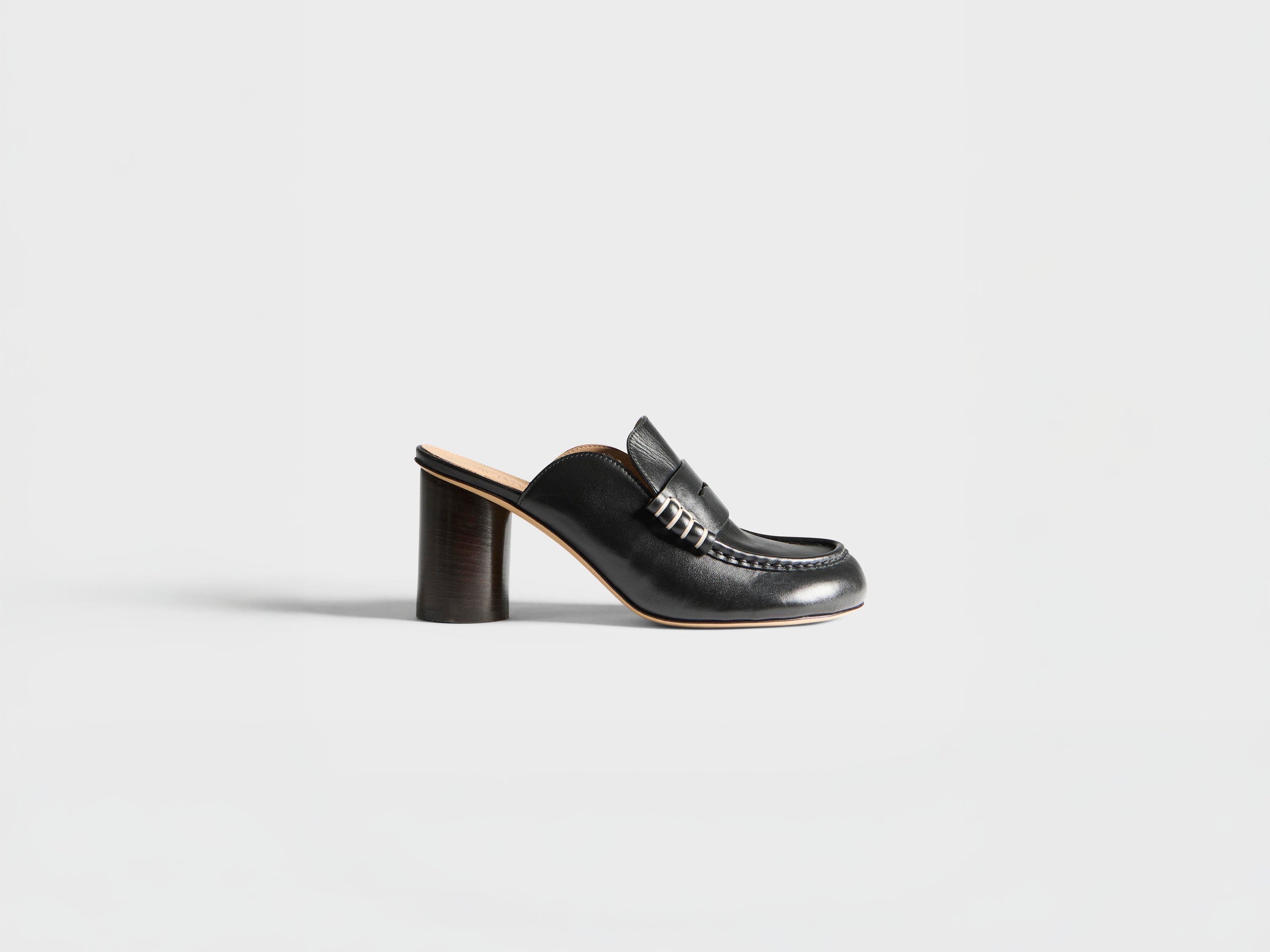 WOMENS LOAFER MULE SANDAL IN BLACK