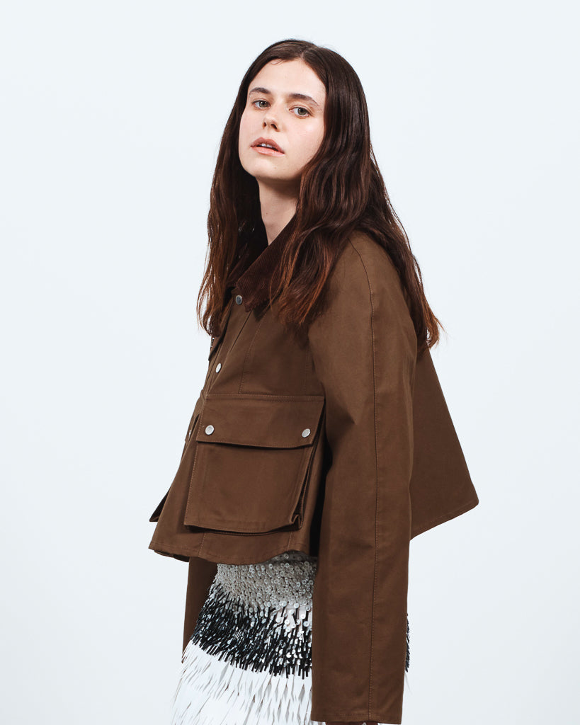 WOMENS BARN JACKET IN DARK OLIVE in DARK OLIVE JK0404PG168359804