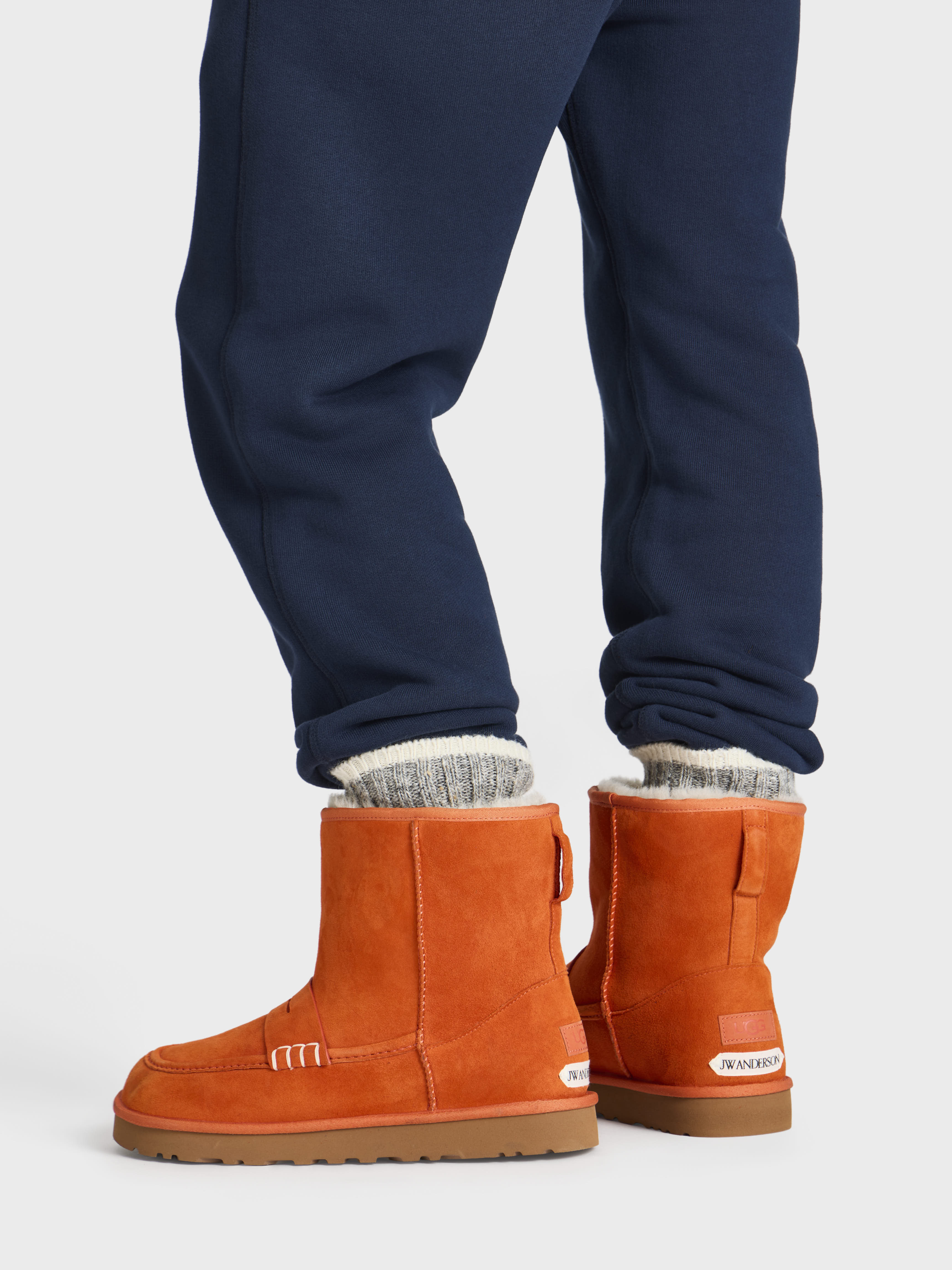 JW Anderson x UGG Loafer Boot In Tangerine in TANGERINE