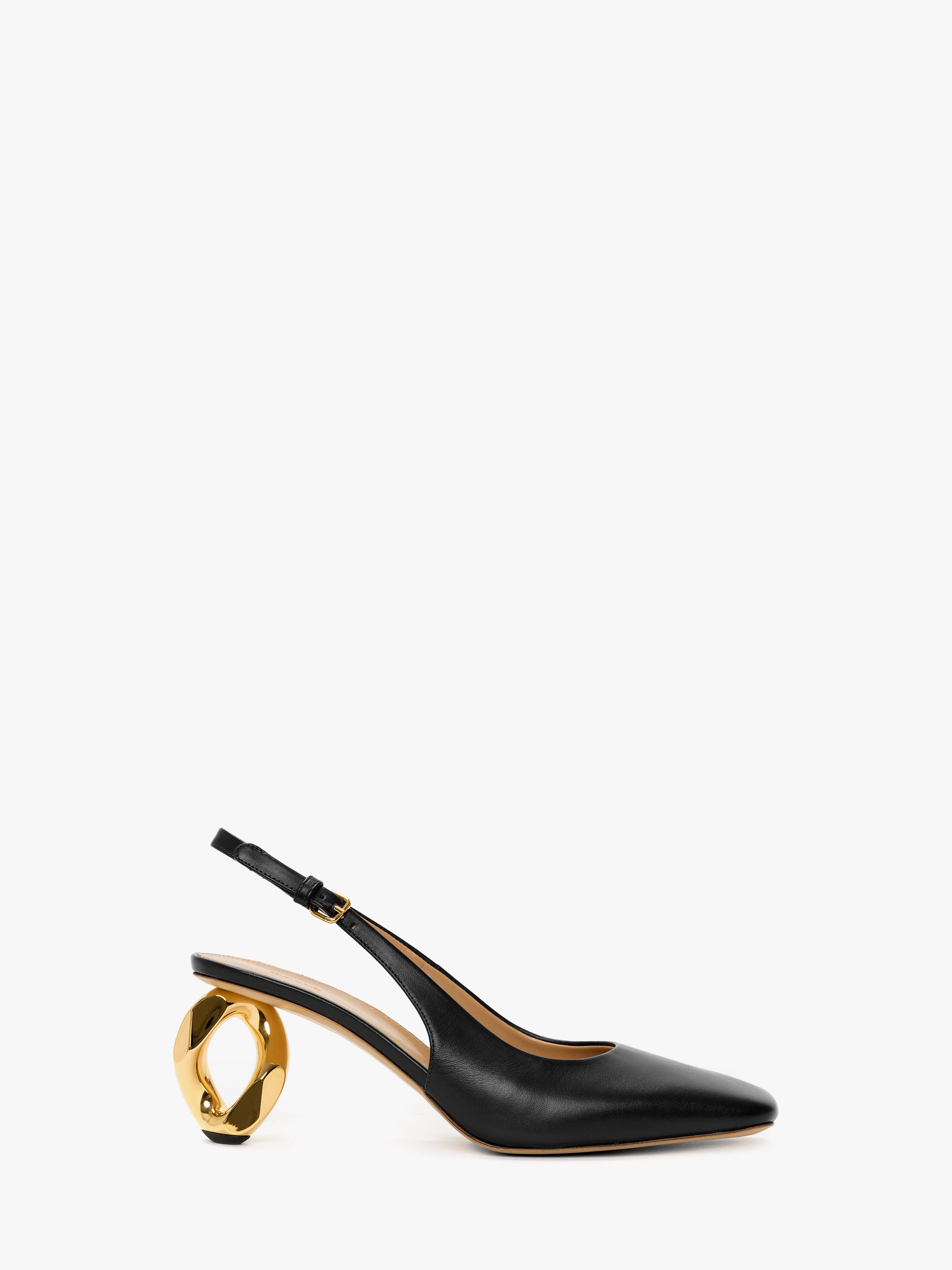 CL_CHAIN HEEL SLING BACK - BLACK_PU0019LA0323