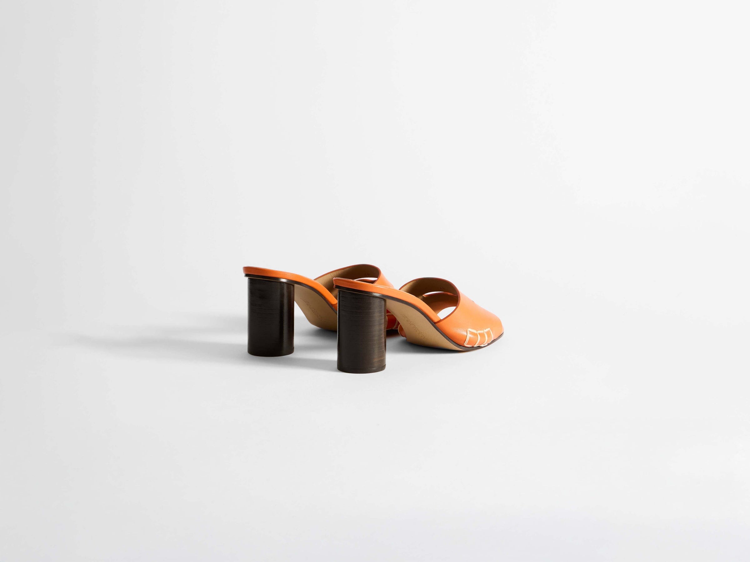 loafer pump sandal orange Product Angle 2