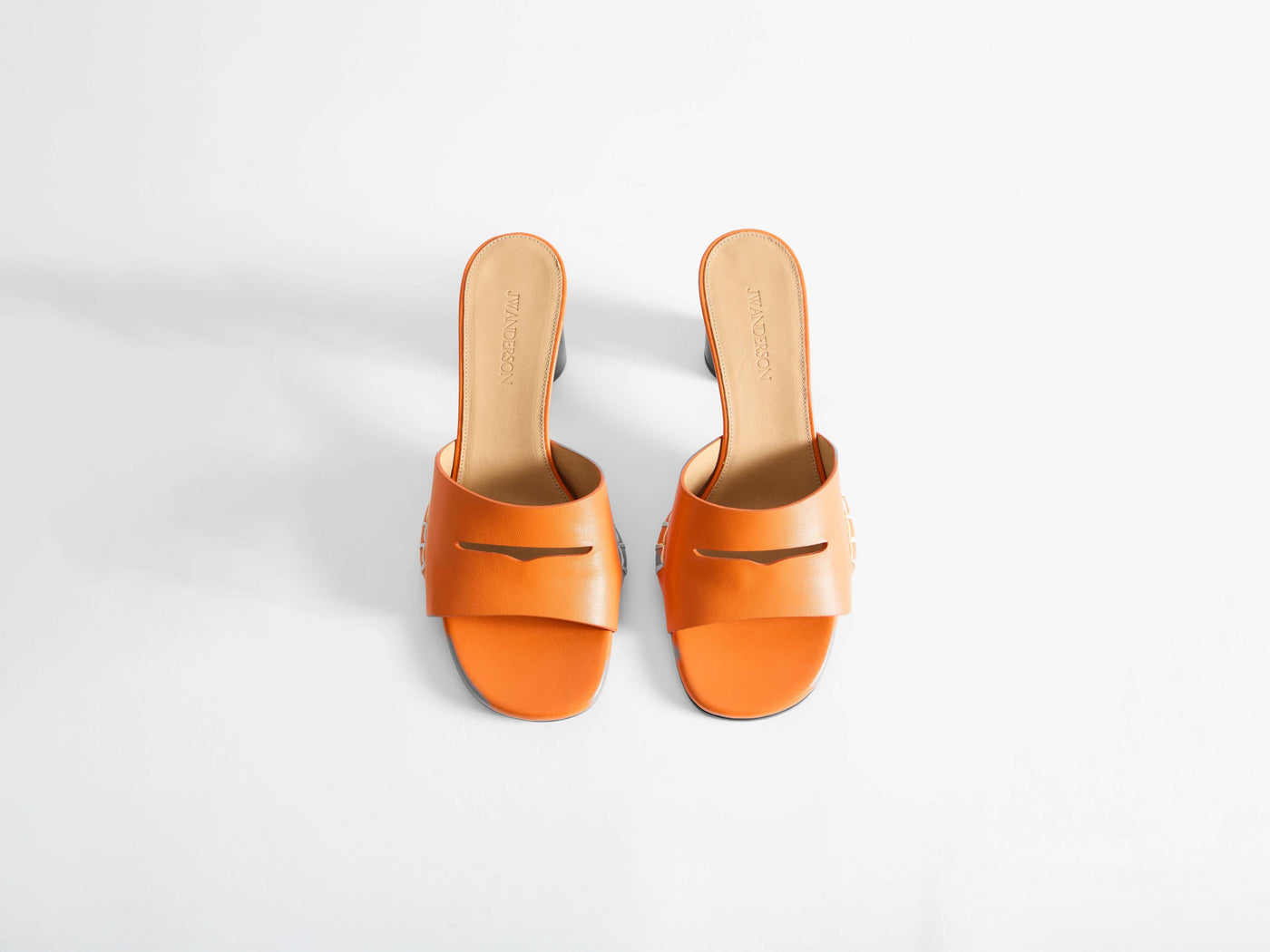 loafer pump sandal orange Product Top Down 4