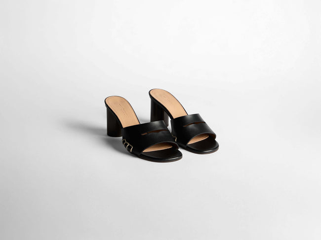 loafer pump sandal black Product Angle 1