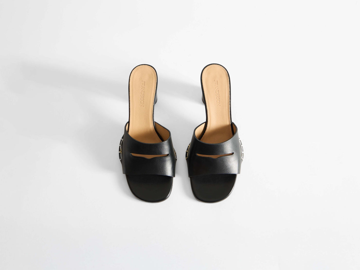 loafer pump sandal black Product Top Down 6