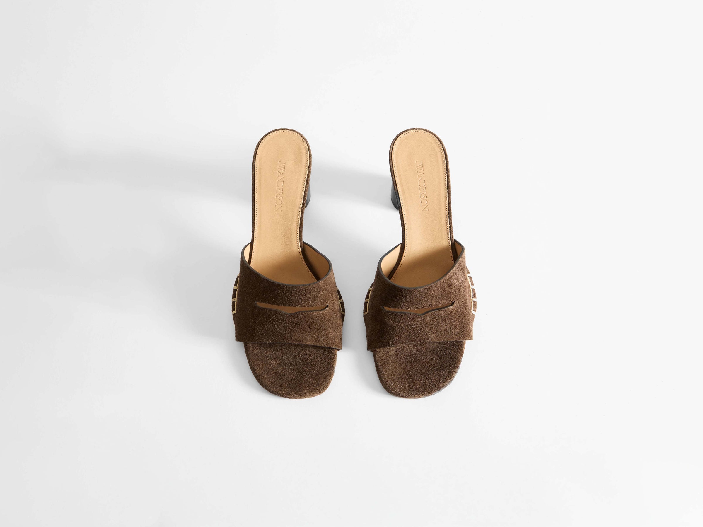 loafer pump sandal chocolate brown Product Top Down 5