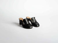 loafer close toe sandal black Product Angle 1