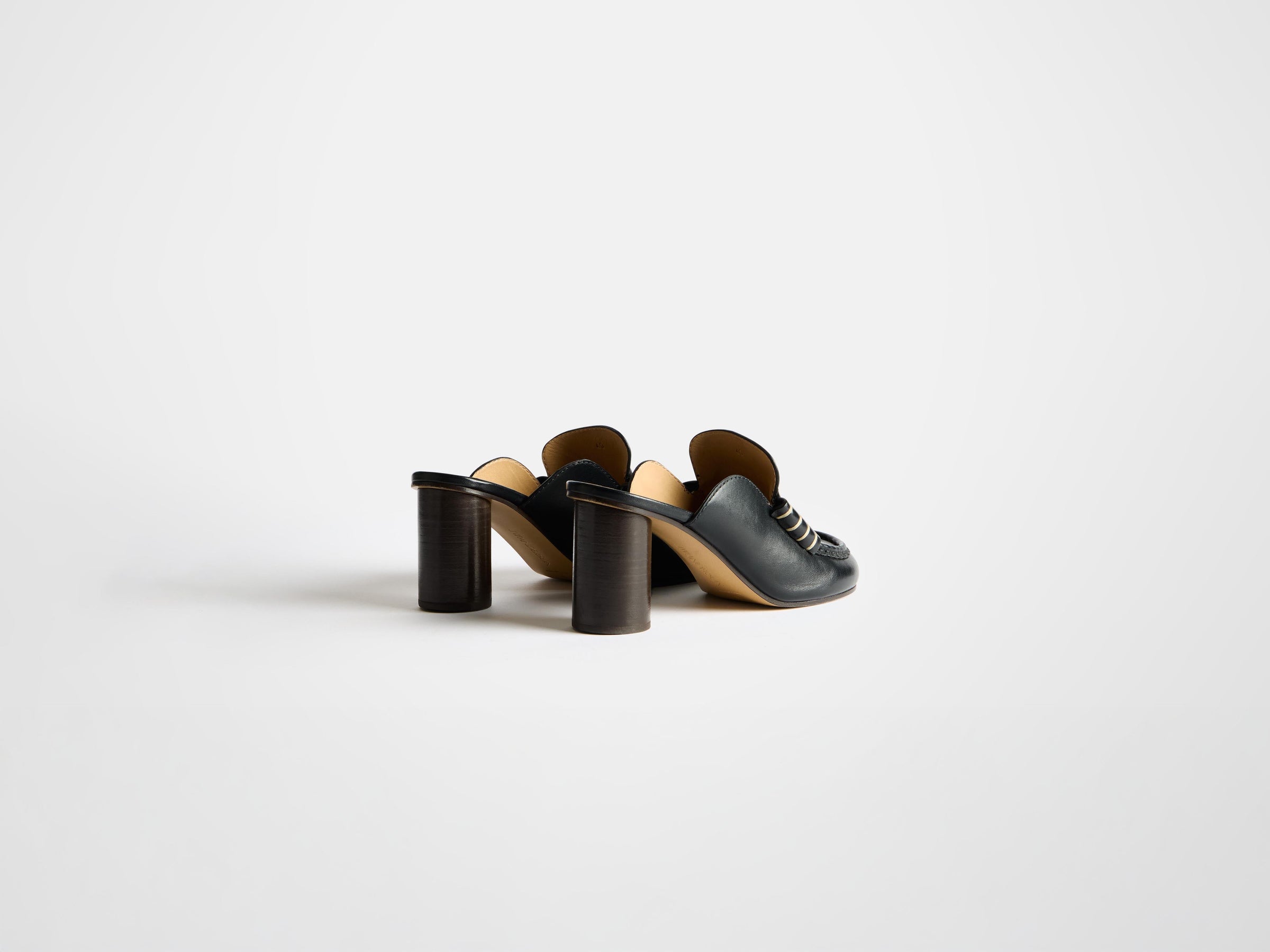 loafer close toe sandal black Product Back 4