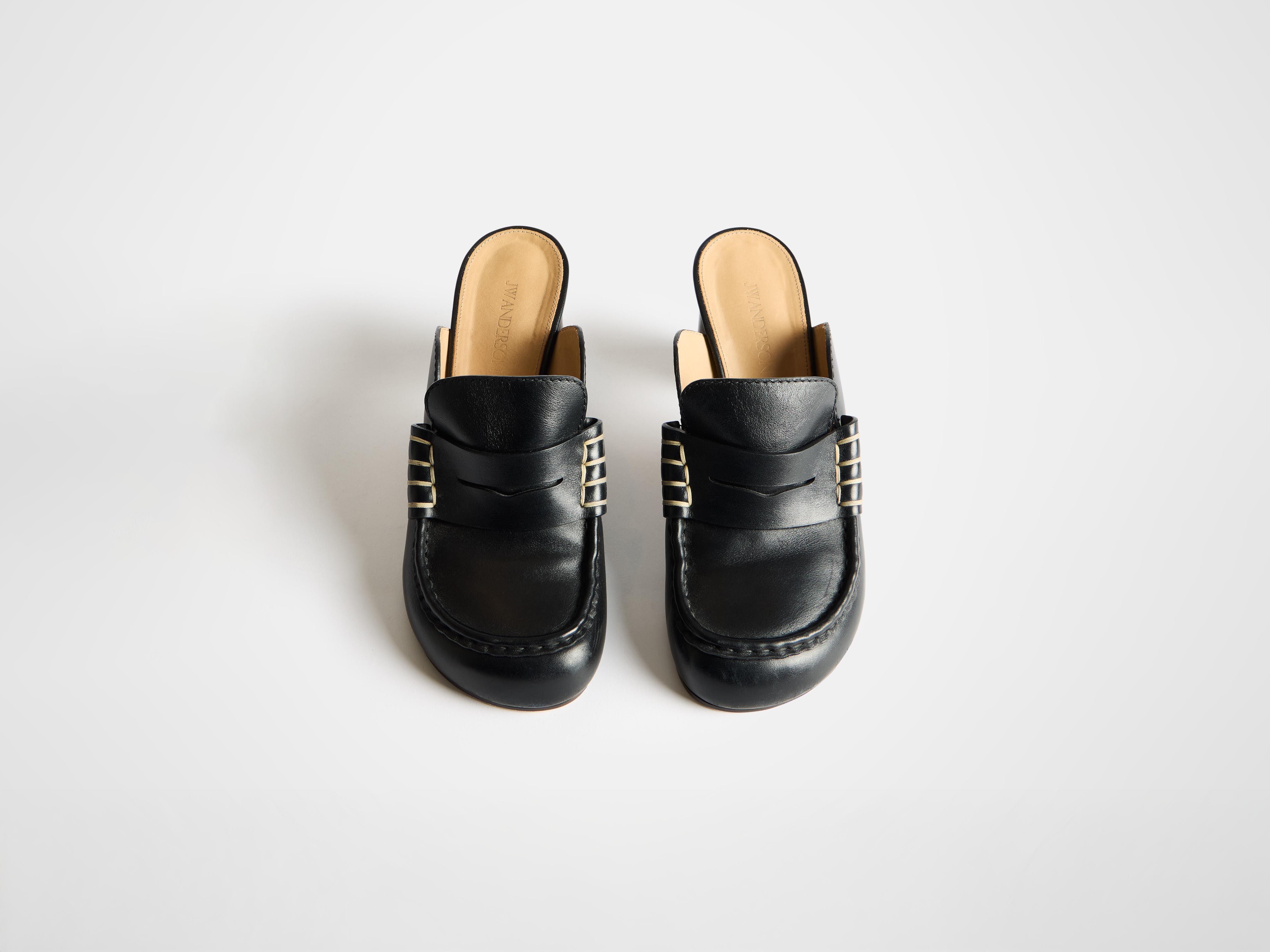 WOMENS LOAFER MULE SANDAL IN BLACK in BLACK PU0037LA007199935 | JW