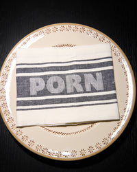 PORN NAPKINS IN BLACK & OFF-WHITE