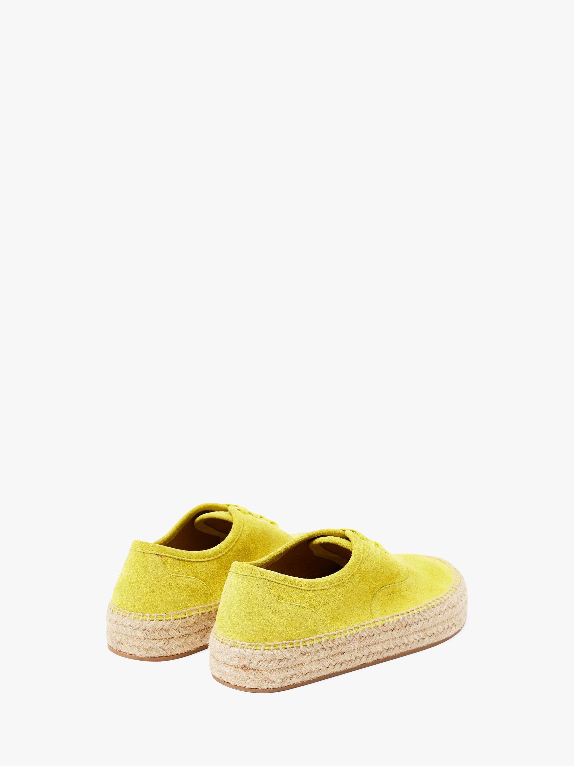 SUEDE LACE-FRONT PLATFORM ESPADRILLE