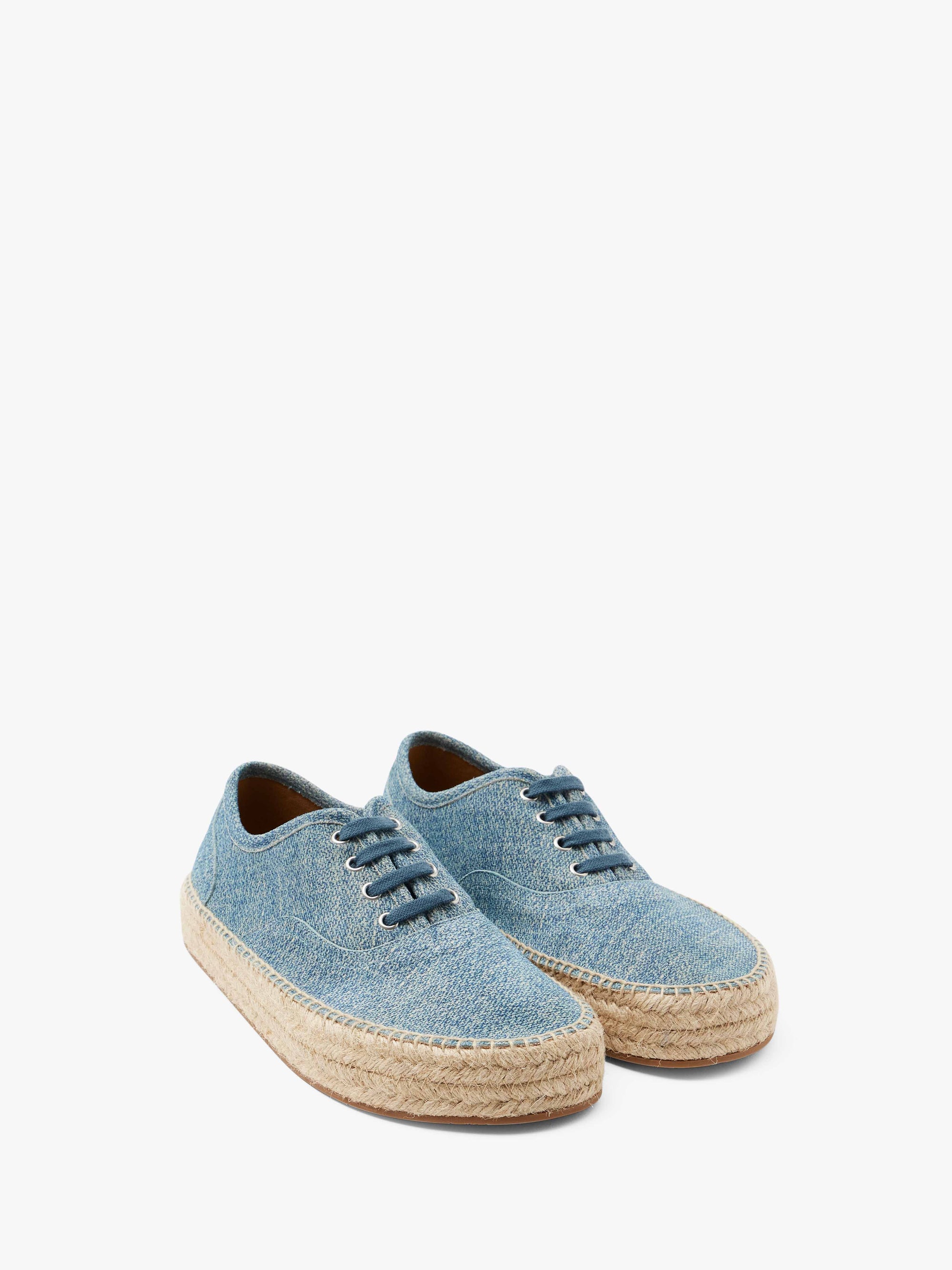 SUEDE LACE-FRONT PLATFORM ESPADRILLES