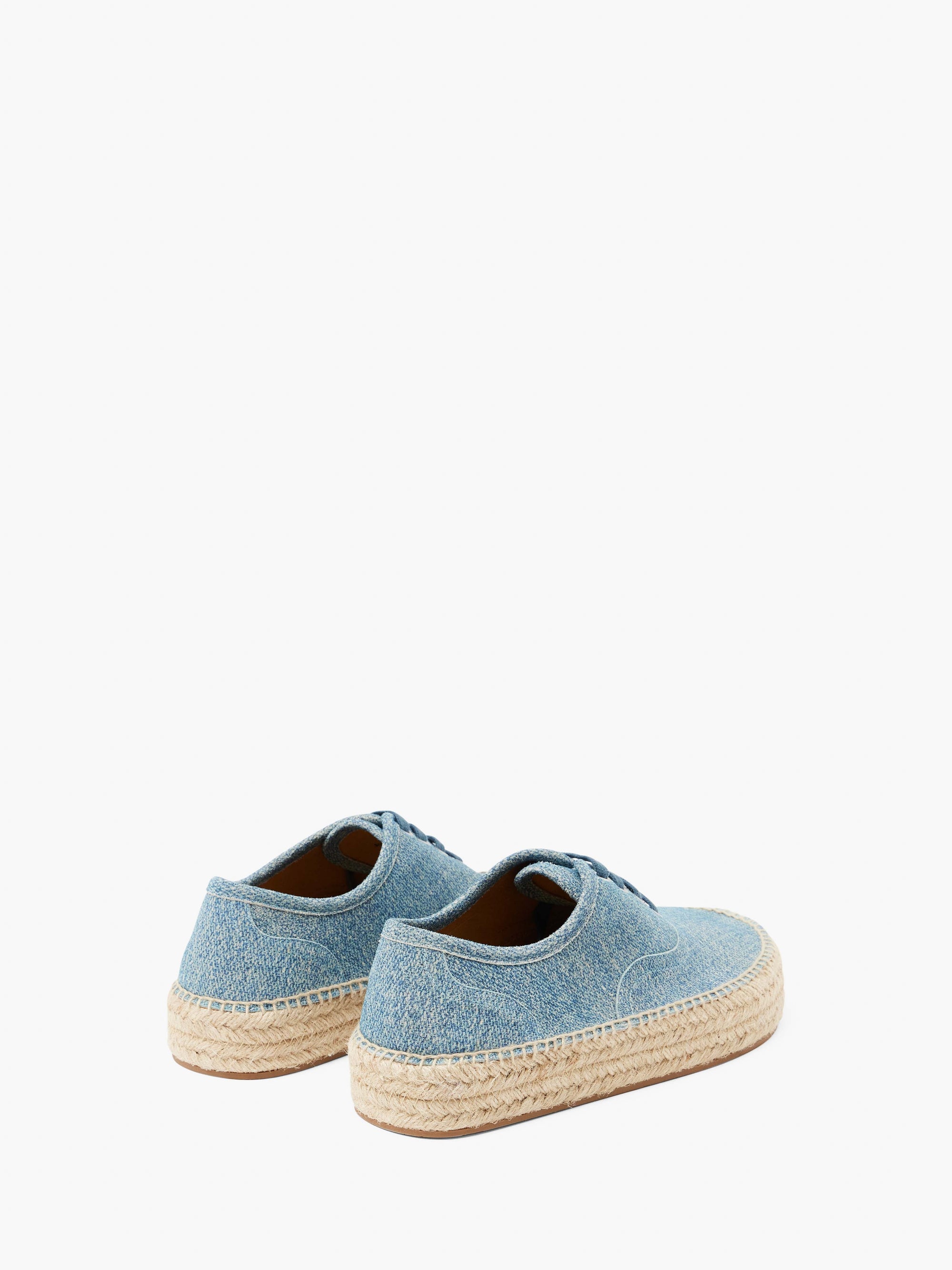 SUEDE LACE-FRONT PLATFORM ESPADRILLES