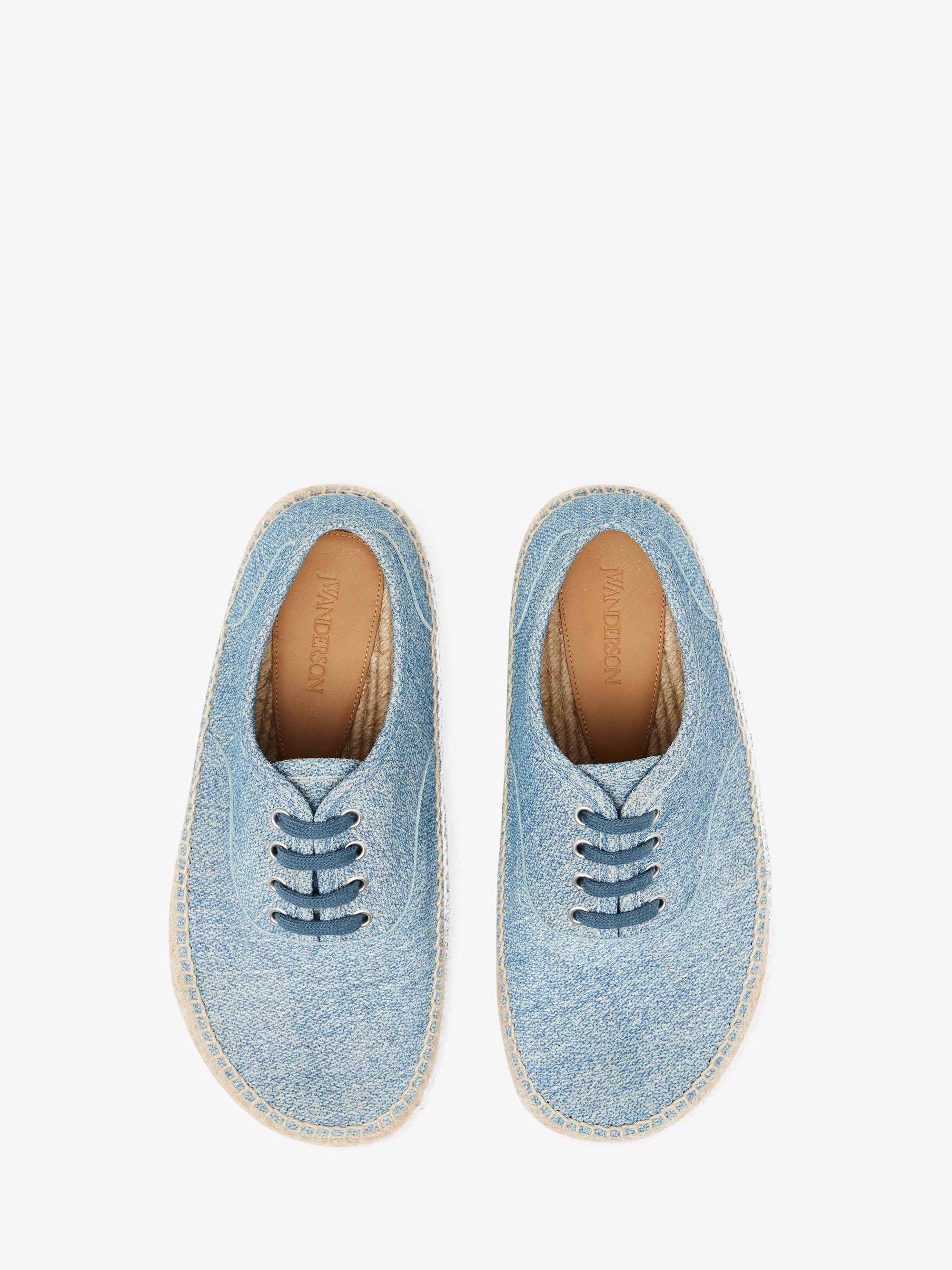 SUEDE LACE-FRONT PLATFORM ESPADRILLES