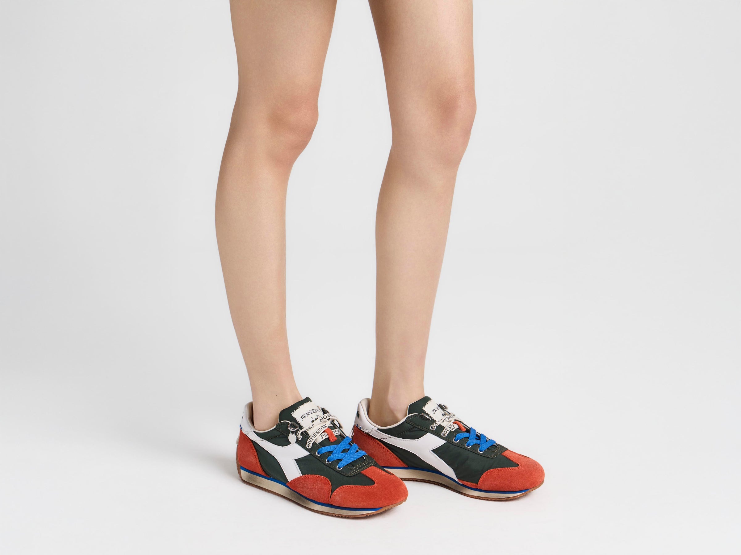 WOMENS JW ANDERSON X DIADORA EQUIPE TRAINERS IN GREEN NIGHT