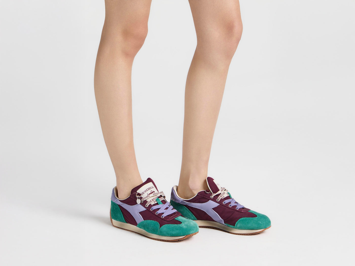 WOMENS JW ANDERSON X DIADORA EQUIPE TRAINERS IN EMPIRE RED