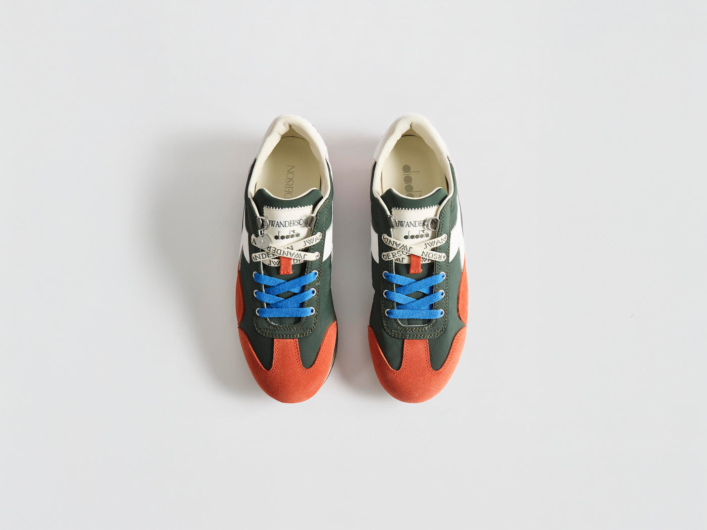 MENS JW ANDERSON X DIADORA EQUIPE TRAINERS IN  GREEN NIGHT