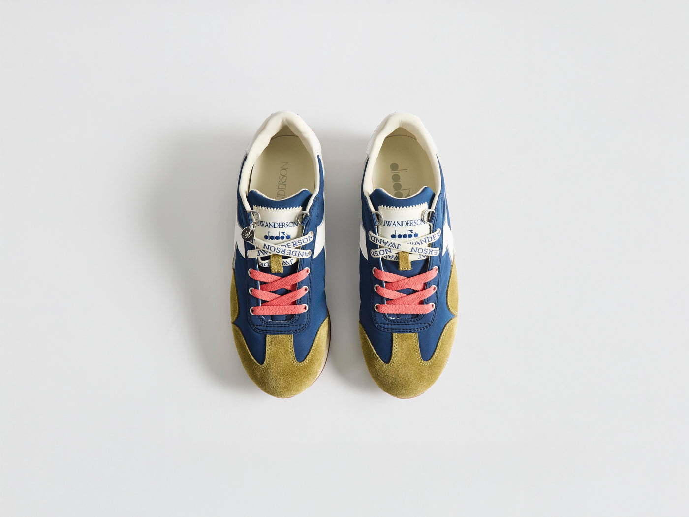 MENS JW ANDERSON X DIADORA EQUIPE TRAINERS IN NAVY-PEONY