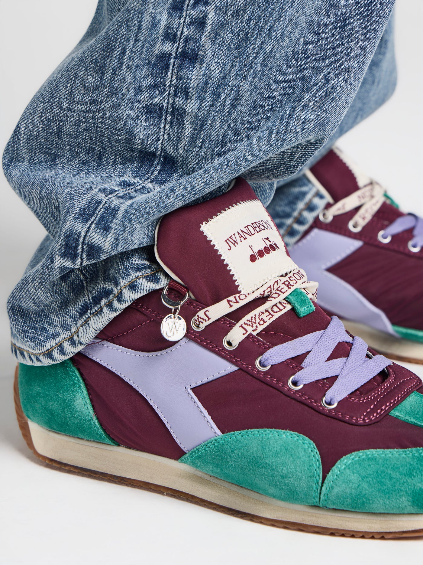 MENS JW ANDERSON X DIADORA EQUIPE TRAINERS IN EMPIRE RED