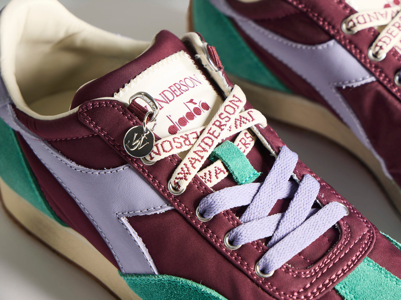 MENS JW ANDERSON X DIADORA EQUIPE TRAINERS IN EMPIRE RED