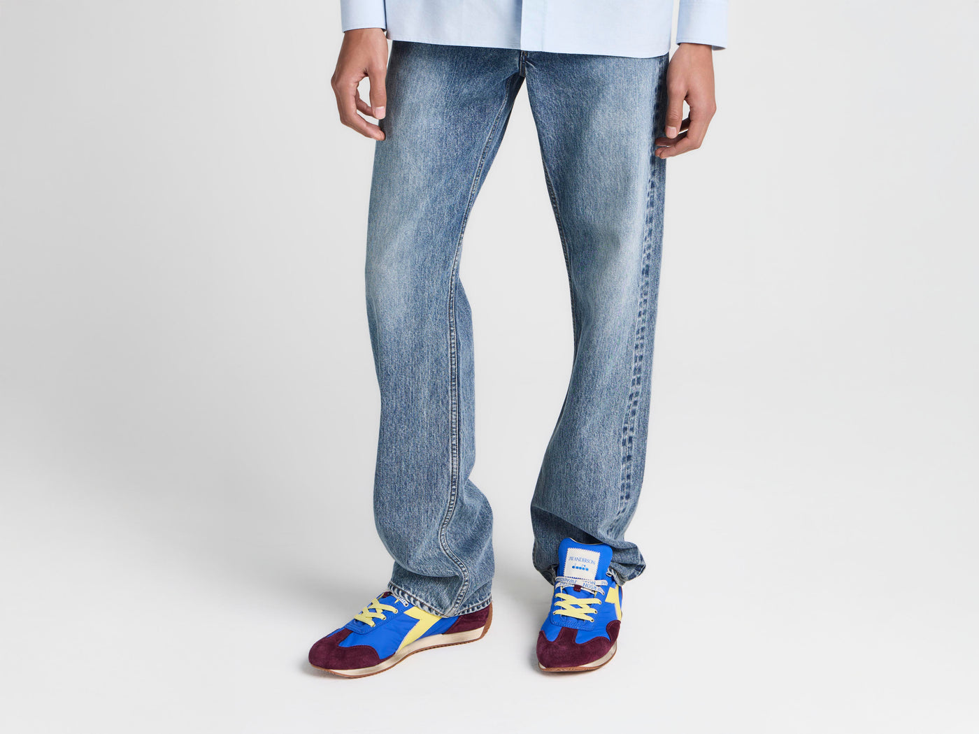 MENS JW ANDERSON X DIADORA EQUIPE TRAINERS IN PRINCESS BLUE