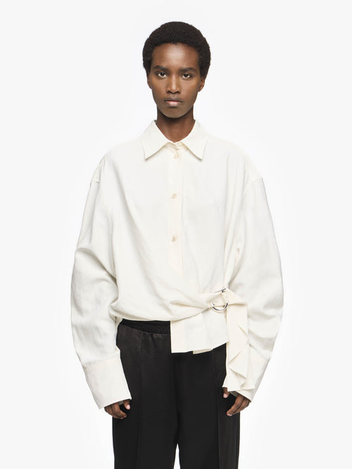 DRAPED TWISTED SHIRT