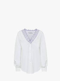 CL_LACE TRIM V NECK SHIRT - WHITE_SH0347PG1090