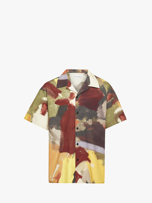 SHORT SLEEVE "ABSTRACT" PRINTED SHIRT